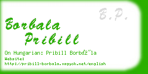 borbala pribill business card